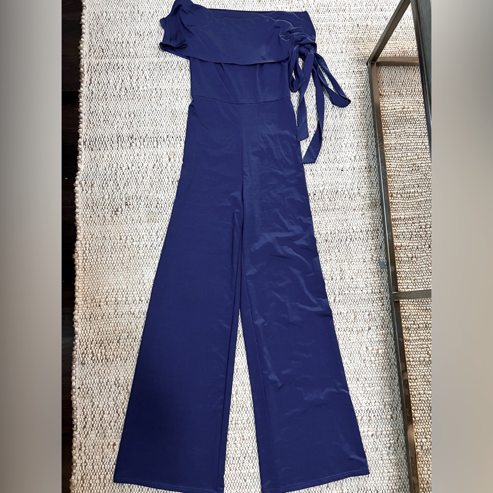 blue jumpsuit OML